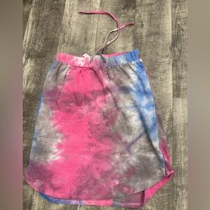 Tickled Teal Pink and Blue Tie-Dye Skirt